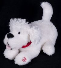Hallmark "I Ruv You" Sounds & Motion Plush White Puppy Dog